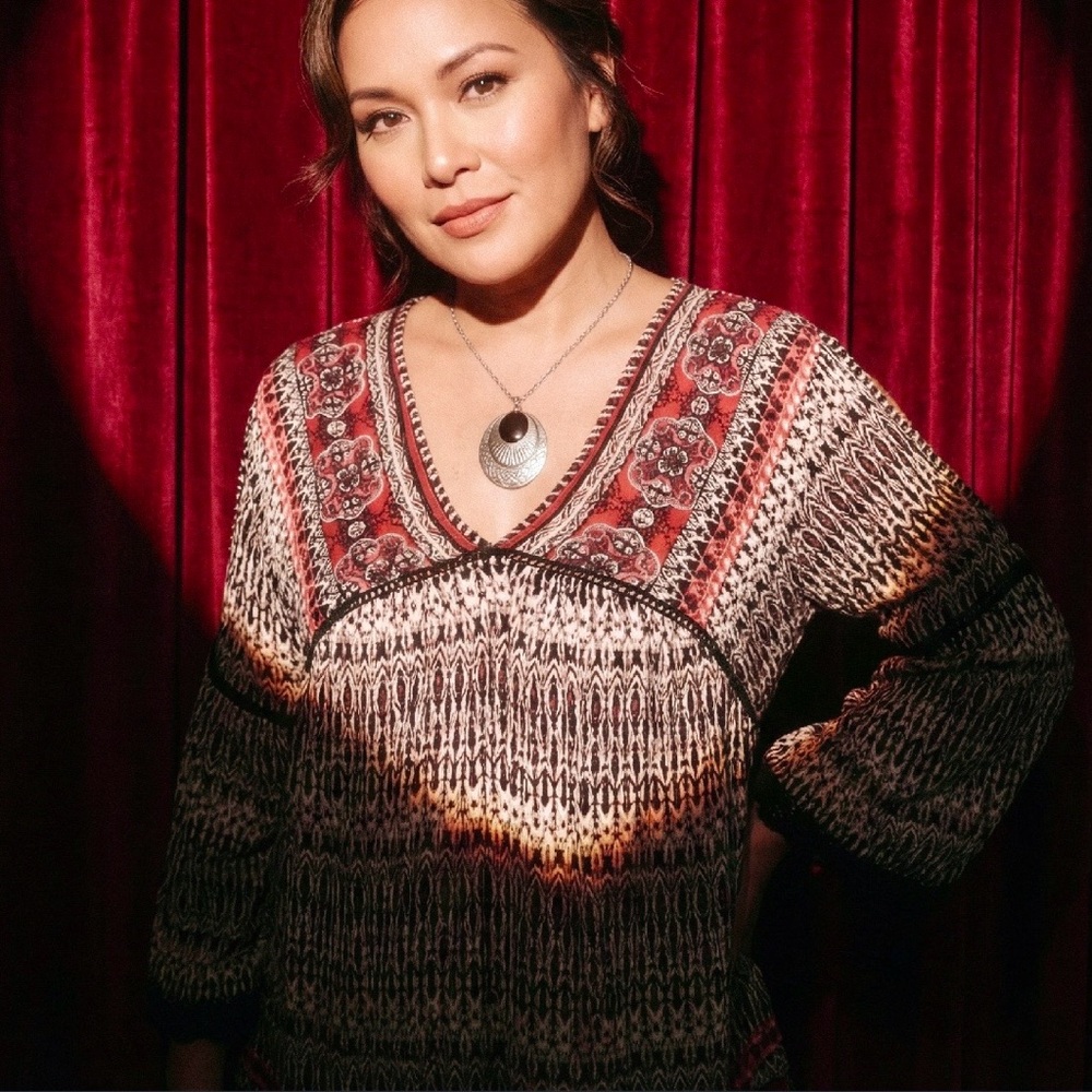⚜️Angie Boho Peasant Cold Shoulder Top - Picture 7 of 7